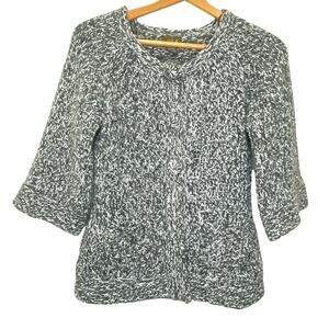 Fenn Wright Mason Alpaca Cardigan Sweater Sz S Women's Wool Marled Knit Gray